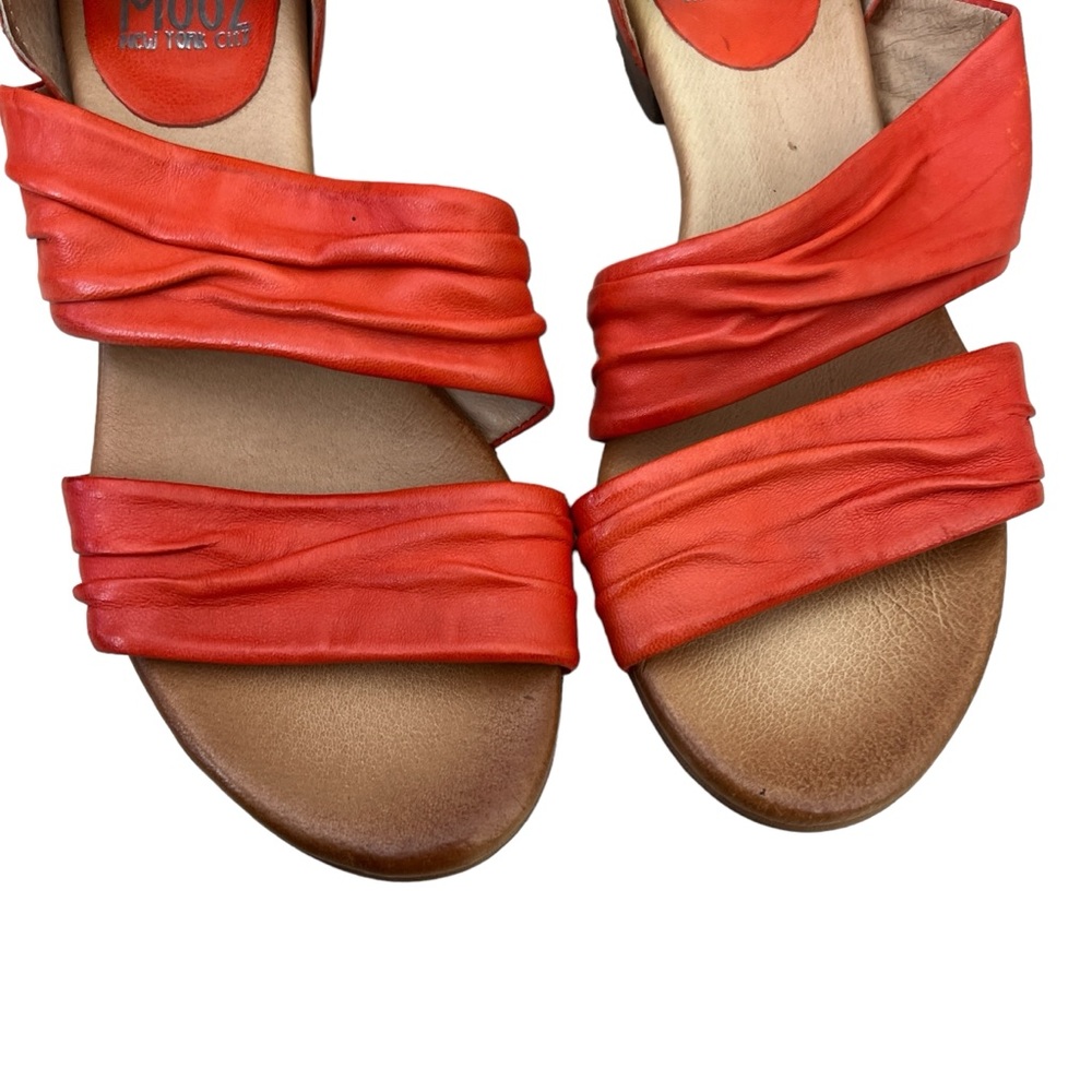 Miz Mooz Vibrant Orange Ankle Strap Sandals - Picture 7 of 12